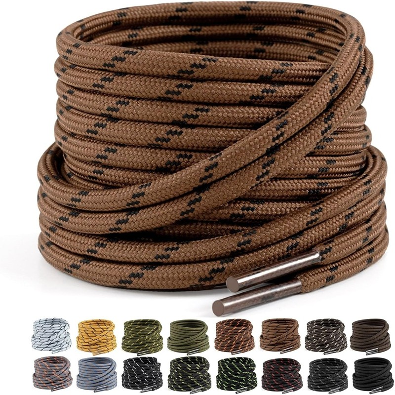 เชือกผูกรองเท้าHeavy Duty ขนาดเส้นผ่าศูนย์กลาง4.5มม. เหมาะสำหรับเดินป่าและรองเท้าทำงาน ใช้ได้ทั้งผู้ชายและผู้หญิง