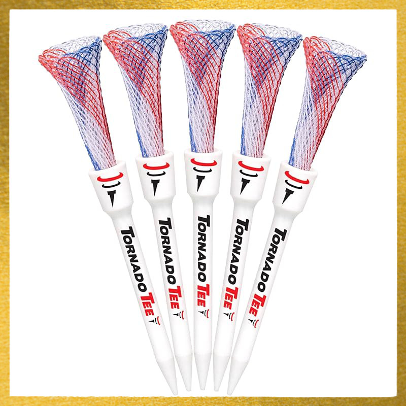 Tornado Tee Golf Tee Drakon Red White Blue 3.25 inches (82mm) Pack of 5 TT-325Direct from Japan

