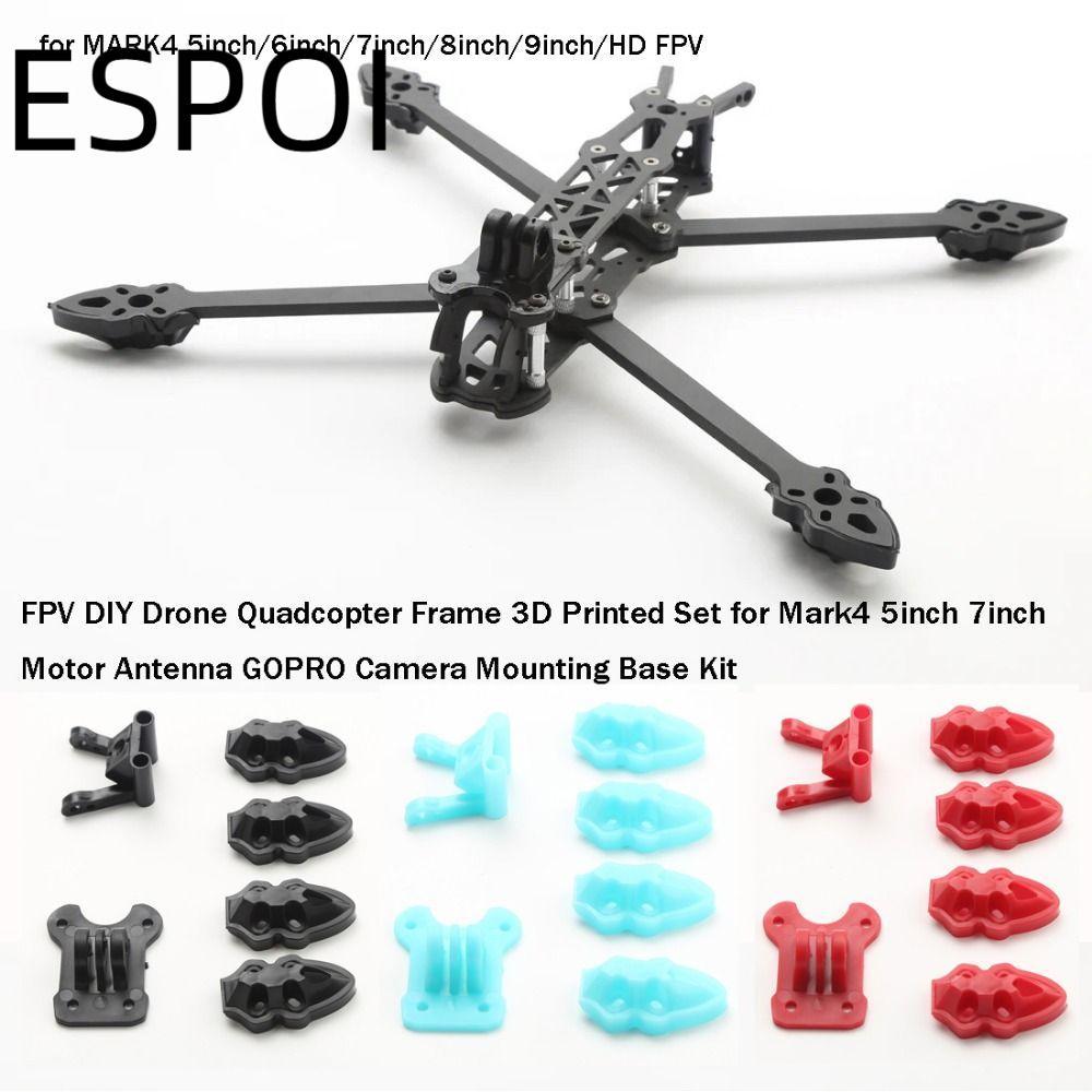 ESPOI DIY Drone Quadcopter กรอบ, FPV 5 สีชุดพิมพ์,คุณภาพสูงพลาสติกฐานติดตั้งชุดสําหรับ Mark4 5 นิ้ว 