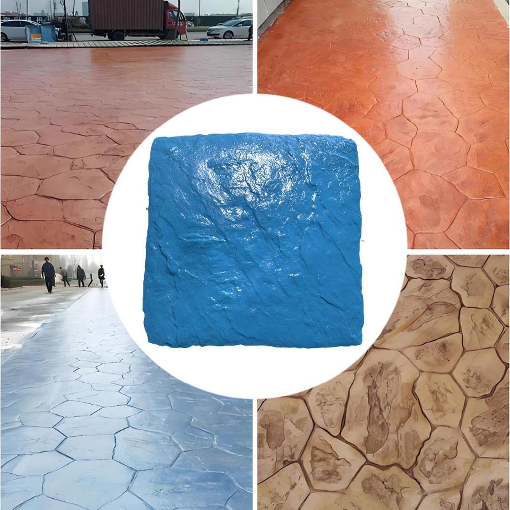 [Whgirld8] แผ่นแสตมป์คอนกรีตทนทาน PU Blue Stone Texture เครื่องมือสําหรับรูปแบบพื้นซีเมนต์ตกแต่งสวนก