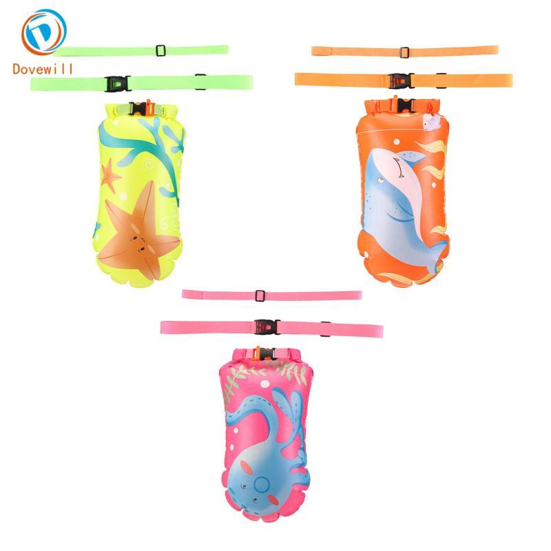 Dovewill Safety Swim Buoy กระเป๋ากันน้ำเบาพกพาสะดวก พร้อมอุปกรณ์ลอยน้ำเพื่อความปลอดภัยขณะว่ายน้ำ