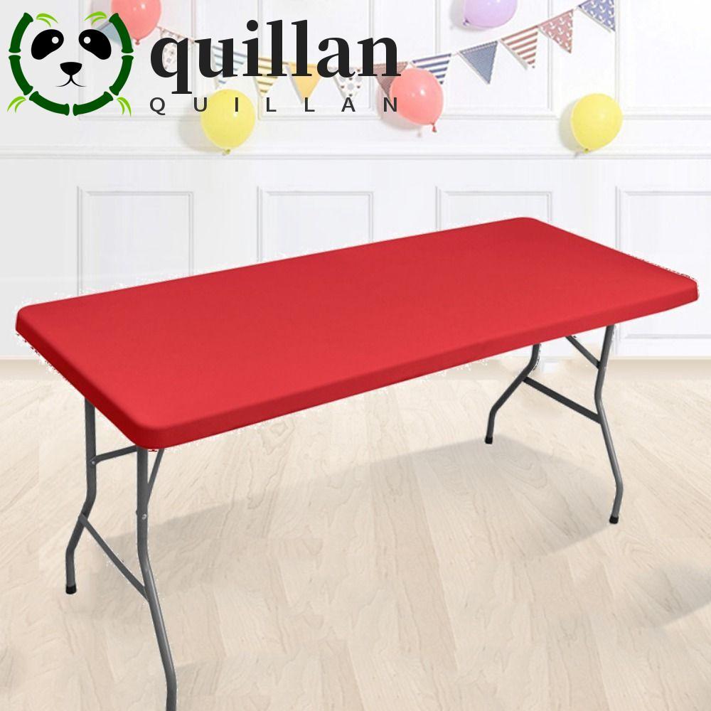 QUILLAN ผ้าปูโต๊ะปิคนิค,ยืดพับผ้าปูโต๊ะติดตั้งยืดหยุ่น,นุ่มฉีกขาดแข็งล้างทําความสะอาดได้ผ้าคลุมโต๊ะลานงานปาร์ตี้