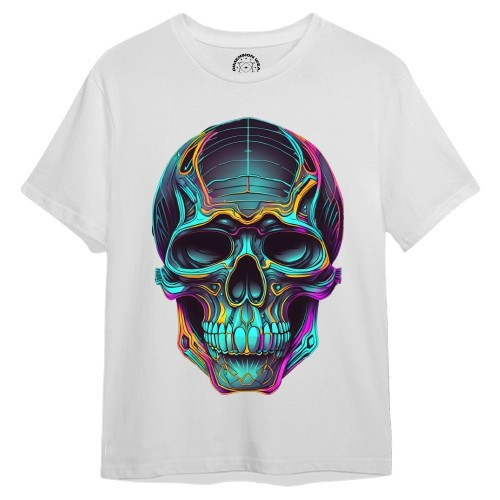 Fast Delivery Original Premium Distro T-Shirt 3D Psychedelic Skull Cool Design 3D