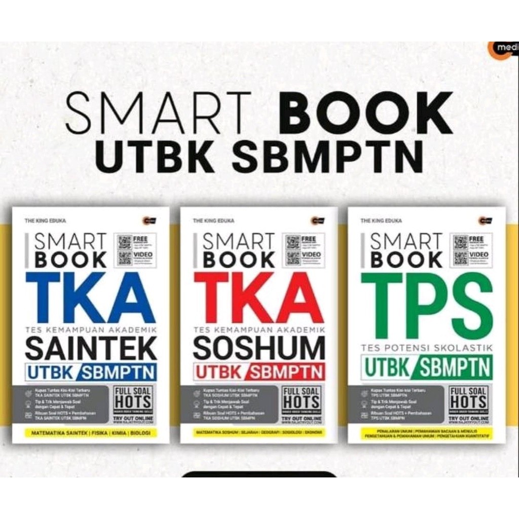 AG - SMART BOOK: TPS UTBK SBMPTN, TKA SAINTEK, & TKA SOSHUM (ต้นฉบับ 100%)