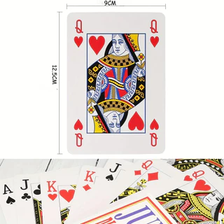 ขนาดใหญ่ยักษ์เล่นไพ่ Full Deck 54 การ์ด 12.59 ซม.เกมโป๊กเกอร์ขนาดใหญ่สําหรับเกมโป๊กเกอร์ขนาดใหญ่วันเกิด Party & เกมครอบครัว