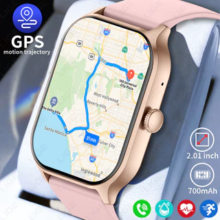 LIGE สมาร์ทวอท์ชผู้ชายผู้หญิงกันน้ํากีฬา Fitness Tracker 2.01 นิ้วการตรวจสอบสุขภาพ Smartwatch สําหรับ Android และ iOS