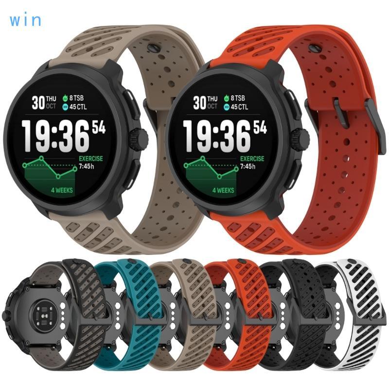 Win Stylish Secure Fit Silicone 22mm Watch Band สายนาฬิกาแบบยืดหยุ่นสําหรับ Race2