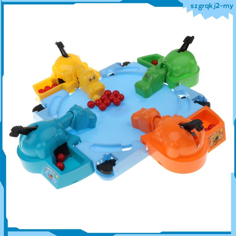 [SzgrqkjefMY] Desktop Hippo Hippo Game Fun Board Game Toy (พร้อมคู่มือภาษาอังกฤษ) สําหรับเด็ก เด็ก