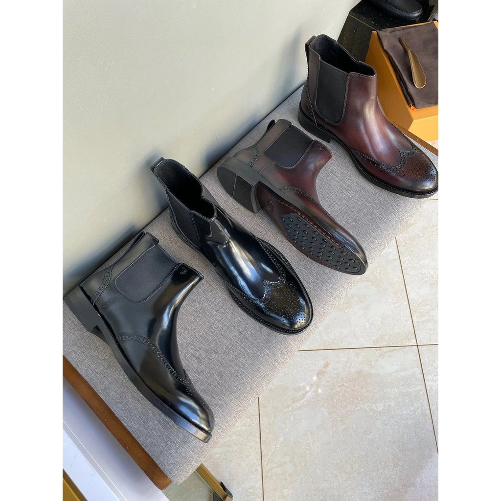 ผู้ชายสีดํารองเท้า tod & More รายละเอียดกว่าเย็บฉีดขึ้นรูปหนังแท้สามารถ Workmanship สีน้ําตาล s Todd