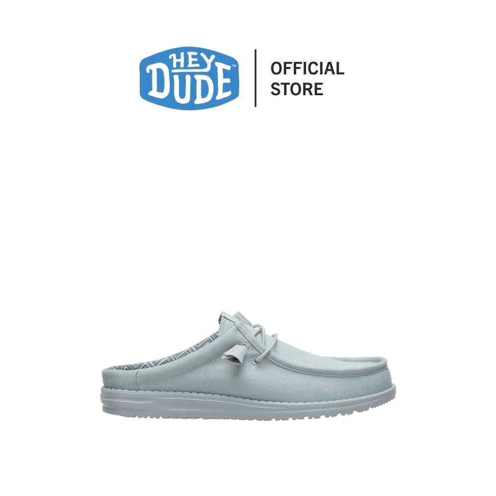 HEYDUDE รองเท้าลำลองผู้ชาย WALLY SLIP STRETCH CANVAS รุ่น 41293-1VV - PURITAN GREY