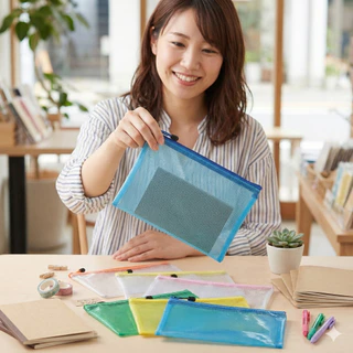 ลดล้างสตอค!! S0212 กระเป๋าซิป กระเป๋าดินสอ หลายขนาด ซอง สุ่มสี ใส่เครื่องเขียน กันน้ำ คุณภาพดี