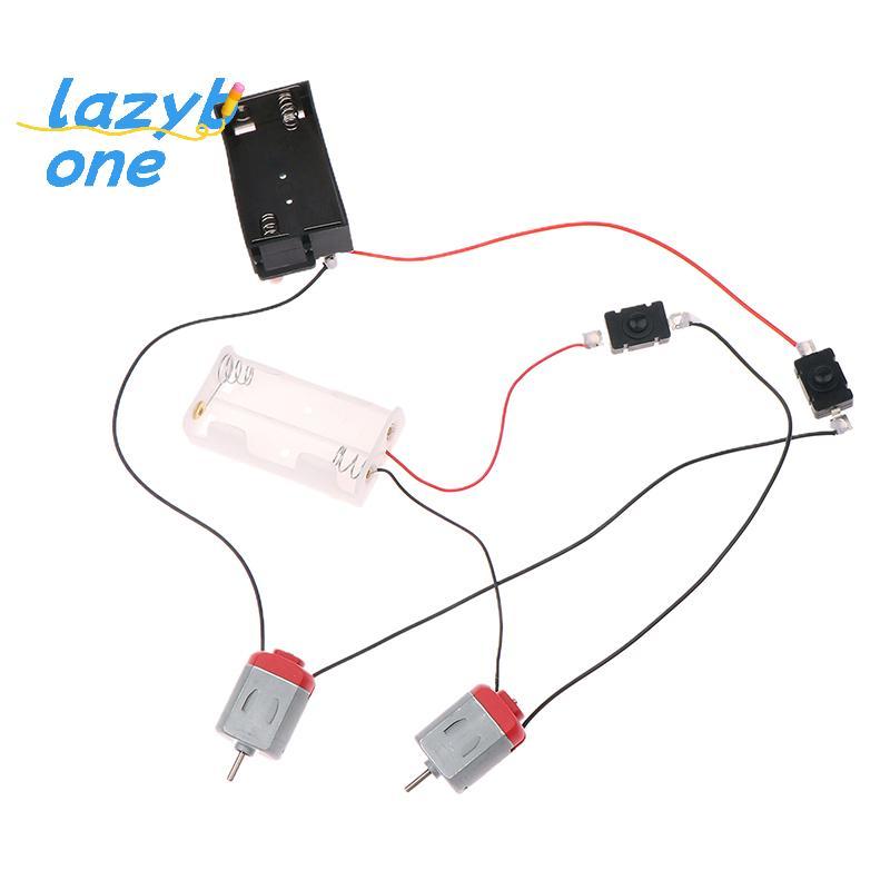LZ-t] Bla White 130 ชุดมอเตอร์ 2xAA Battery Storage Case และ Switch 16500 RPM Mini DIY Electronic Mo