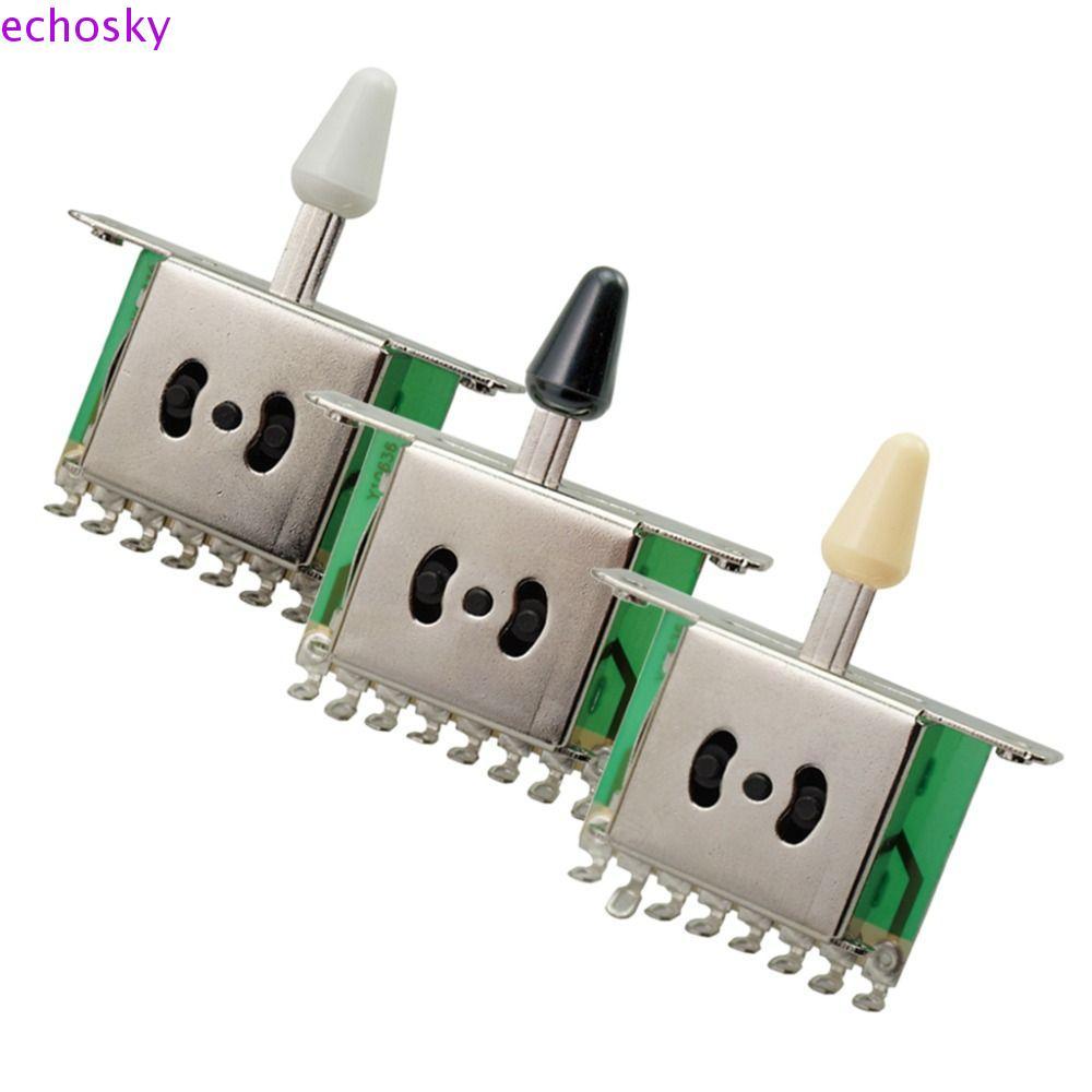 ECHOSKY Guitar Pickup Selector Switch, 3/5 Way Metal Guitar 3 Way Pickup, Portable Zinc Alloy ABS Kn