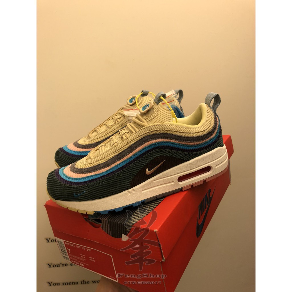 NK Air Max 1/97 x ลิ้นแกะ Sean AJ4219-400 Formeng 款รองเท้ากีฬา