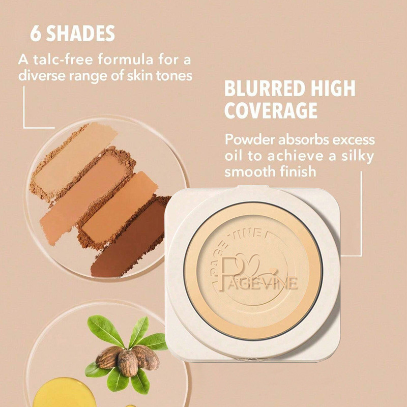 ขายร้อน PAGE VINE Wet Dry Dual-use Pressed Powder Setting แต่งหน้ายาวนานกันน้ําเหงื่อ Non-sticking Powder อย่าถอด