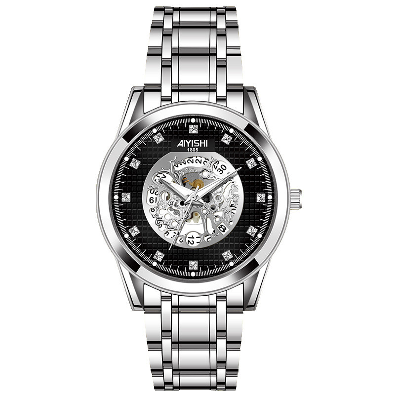AIYISHI AIYISHI กันน้ําแฟชั่นสวิสอัตโนมัติ Non-Mechanical ธุรกิจนาฬิกาชาย 1805 EOXO