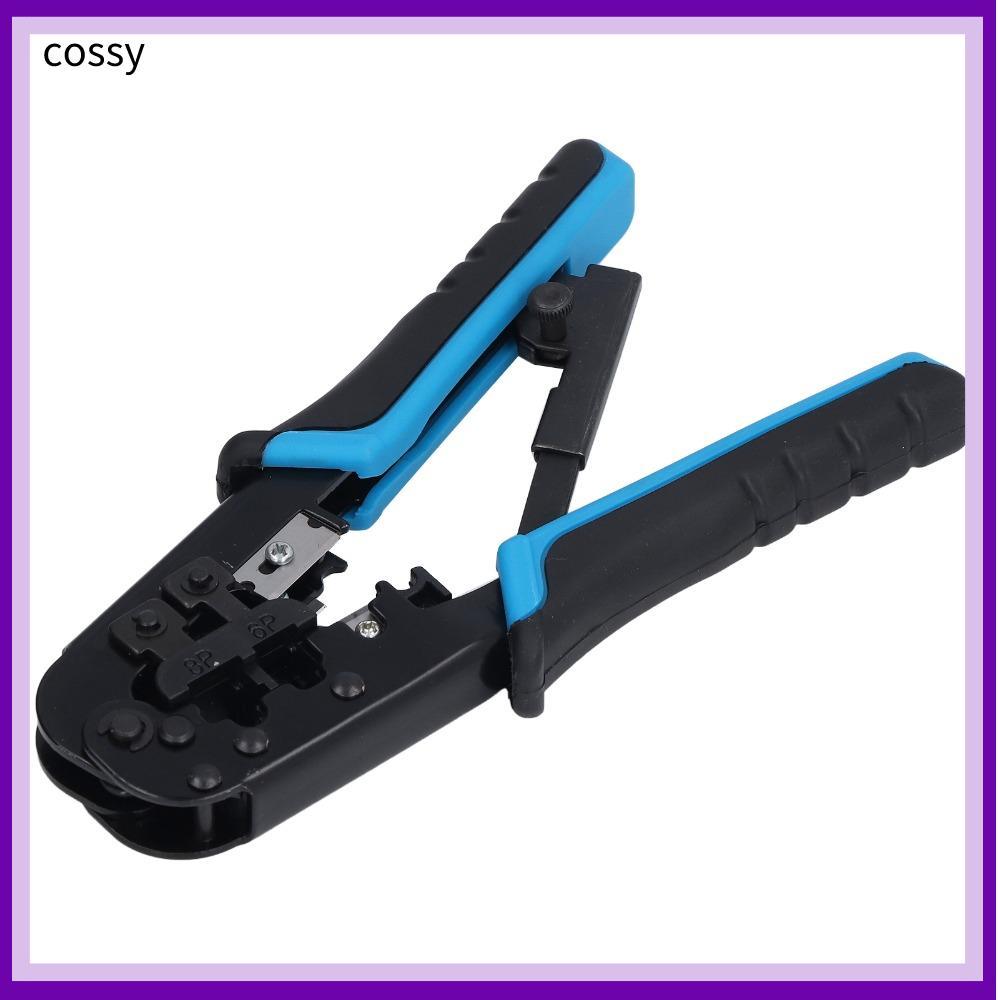 COSSY RJ45 Crimp TOOL, All-in-One ในตัวเครื่องตัดลวดและ Stripper Modular Crimping TOOL, 6 in 1 RJ11/
