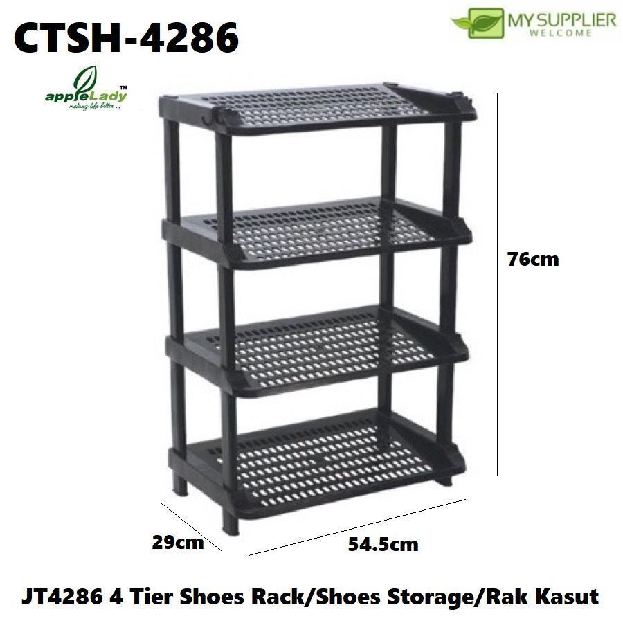 REDY CTSH-4286 JT4286 4 ชั้นรองเท้า/ที่เก็บรองเท้า/Rak Kasut L54.5 X W29 X H76cm