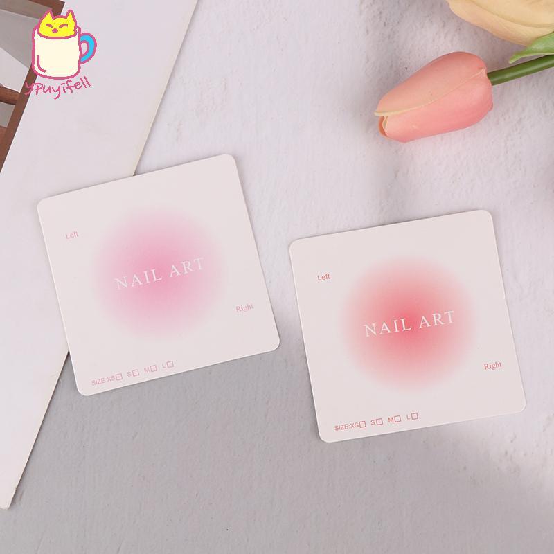 [YPU] 100ชิ้นPrisnake-Onเล็บPaagingจอแสดงผลHandmade False Nail Design Swatch Show Card Nailsตัวอย่างจอแสดงผลS Salon tran Ck S combed As
