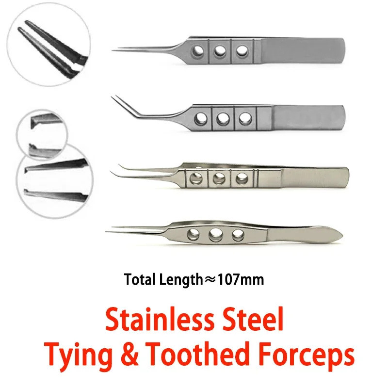 Ophthalmic Forceps Mcpherson Tying ฟัน Forcep แหนบสแตนเลส Oftalmologia Instrumentos Hi Eye