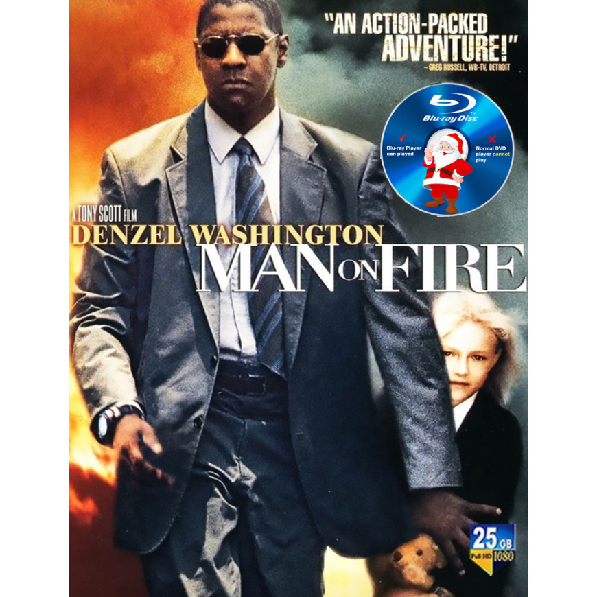 E-BLURAY Man on Fire (2004) แอ็คชั่น/Triller Denzel Washington Dakota Fanning ENGLISH