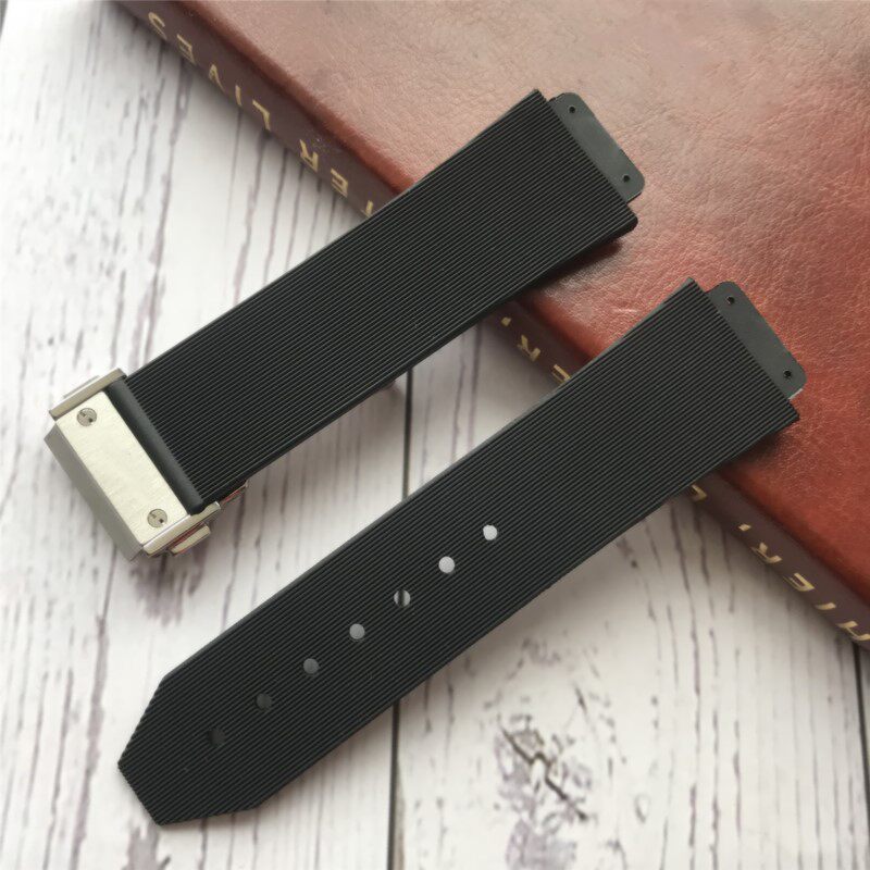 เหมาะสําหรับ Hengbao สายนาฬิกาชายยาง HUBLOT Hengbao/UBLOT ระเบิดสายนาฬิกาซิลิโคน 26 * 17 มม.