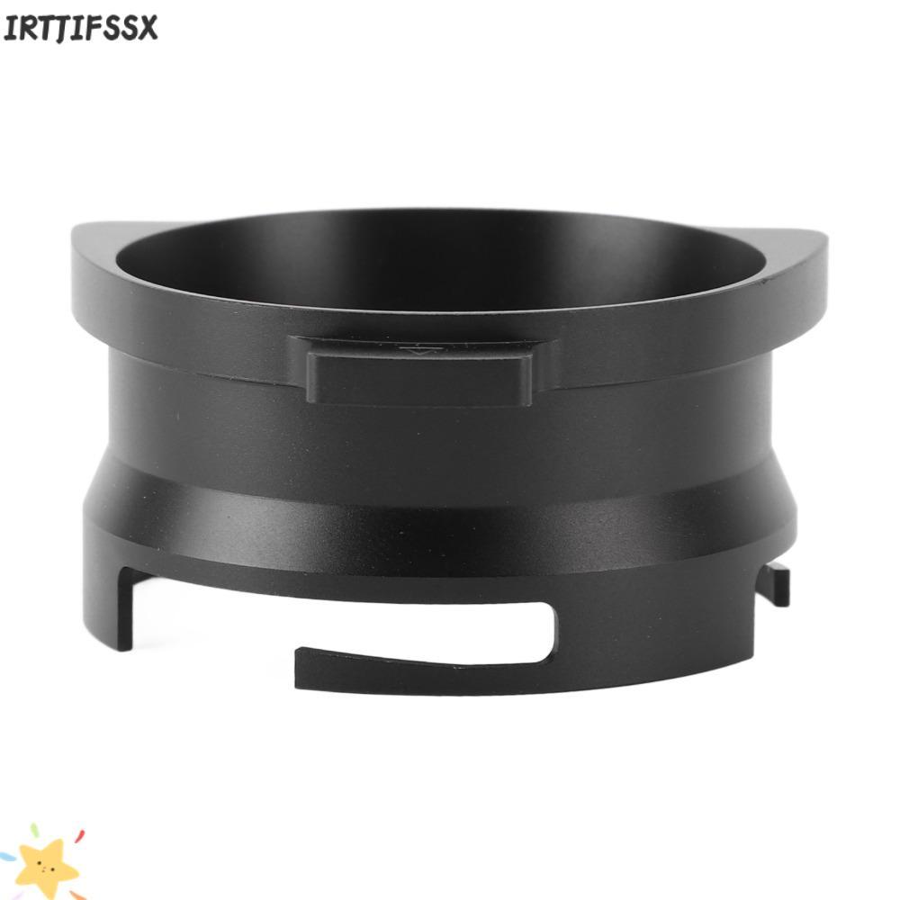 IRTJIFSSX Dosing Funnel, Aluminium Alloy Black Dosing Ring, อุปกรณ์กาแฟ Splash Proof Silver Rotatabl