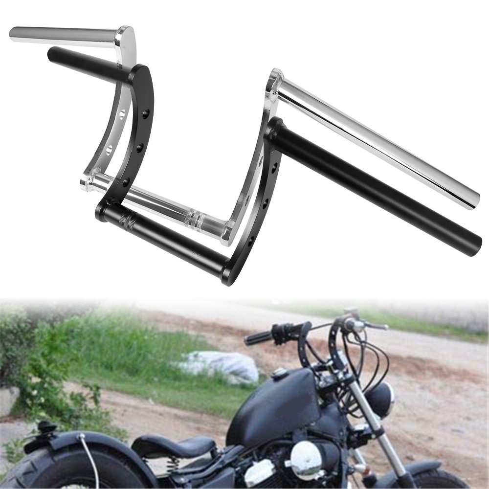 KAWASAKI SUZUKI รถจักรยานยนต์สีดํา/โครเมี่ยม 7/8 "1 "ติดตาม แฮนด์ลาก Z บาร์เหล็กรถมอเตอร์ไซด์สําหรับฮาร์เลย์ฮอนด้ายามาฮ่าซูซูกิที่กําหนดเองคาวาซากิ