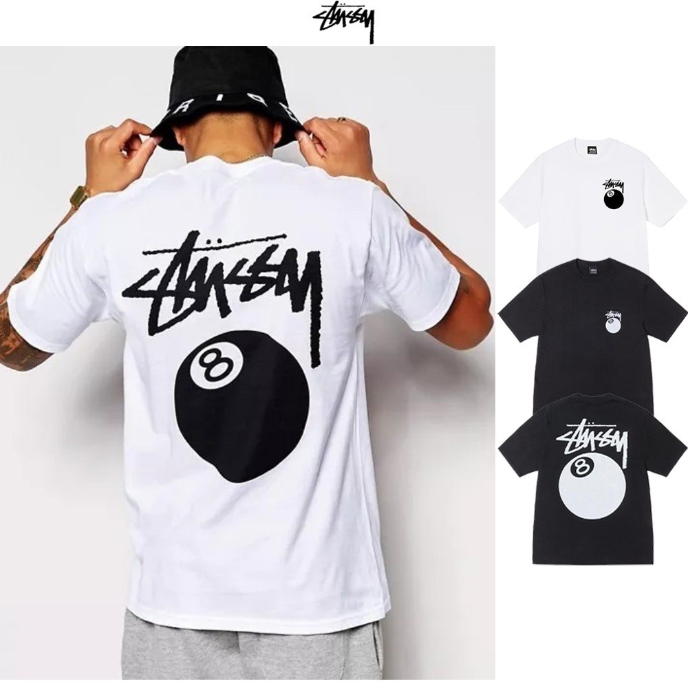 Stüssy 8 Ball Tee เสื้อยืด Stussy ลาย 8 Ball ของแท้ 100% สี Black / White