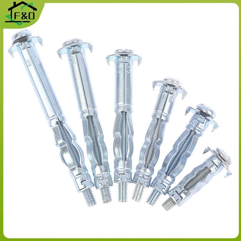 F&O 10 ชิ้น M4 Hollow Wall โลหะ Anchor Kit Plasterboard Drywall Cavity Plug Dowel