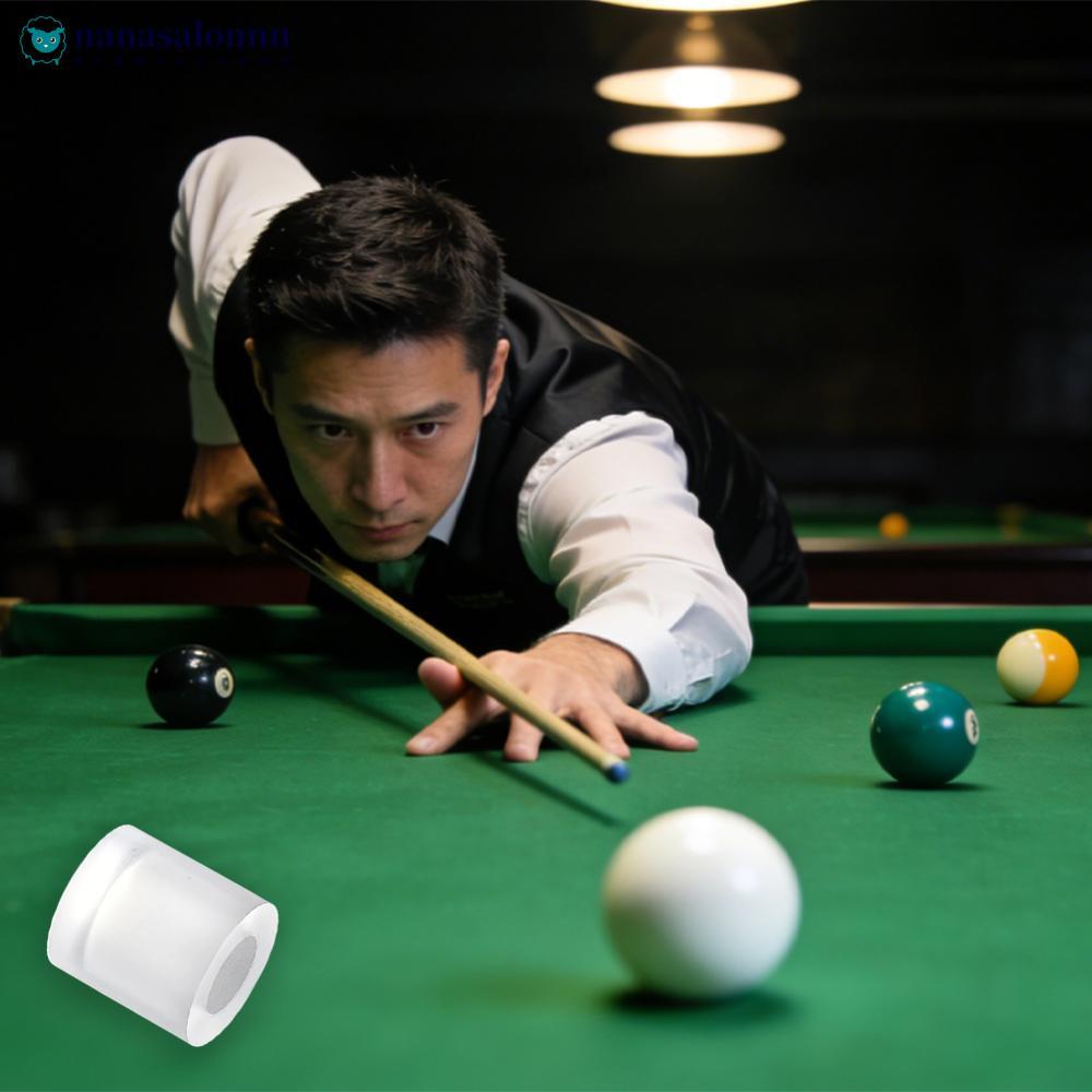 NANASALONNN 1PC 13/14 มม.อะคริลิคใสบิลเลียด Cue Ferrule Anti-ระเบิดหมวกอุปกรณ์ซ่อมสําหรับ 9-Ball และ