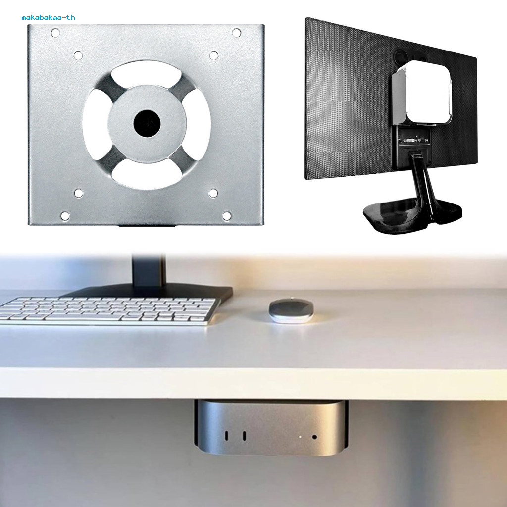 [makabakaa] Sturdy Mini 4 Bracket Sleek Mini 4 Wall Mount Bracket สําหรับ Mac Mini 4 – ภายใต้ที่วางโ