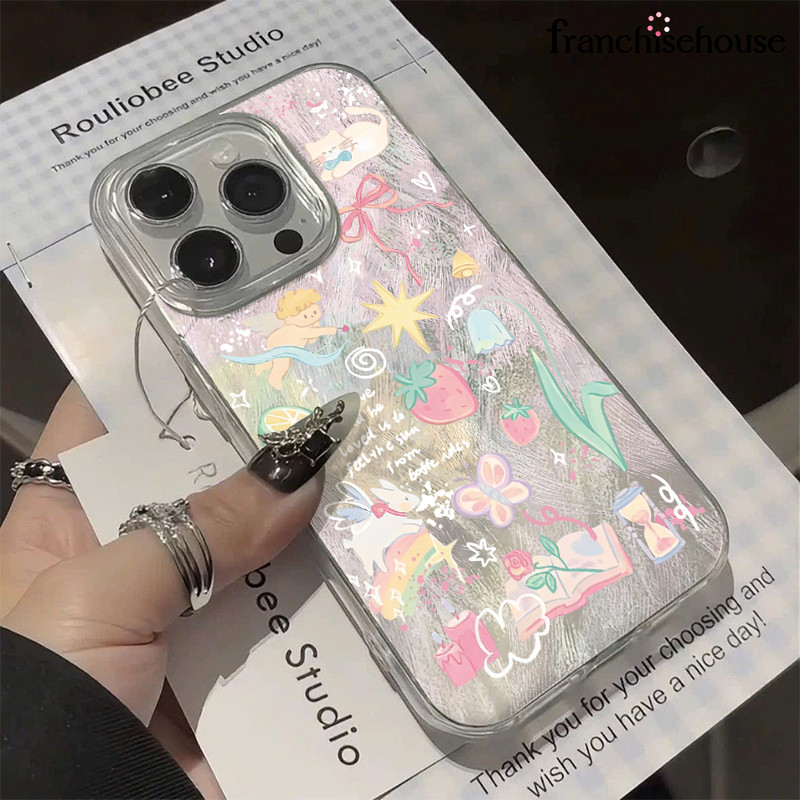 MonetiPhone 11 12 13 14 15 16 Pro X XR XS Max 7Plus 8Plus เคสขนโปร่งใส-GD