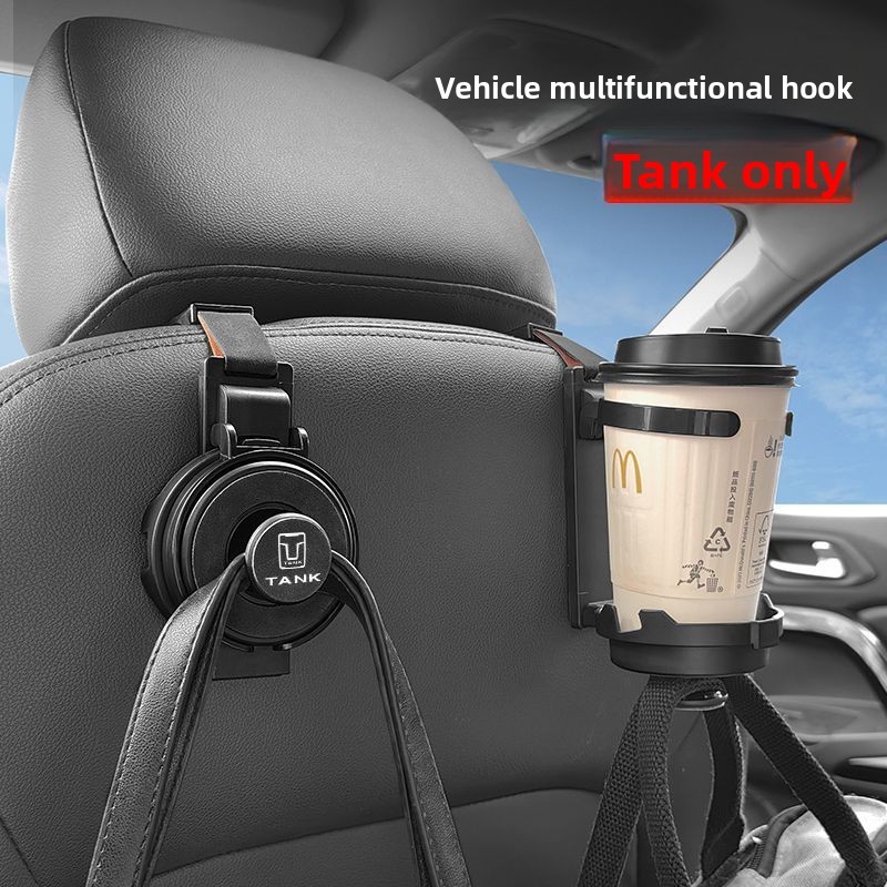 T Tank 300 400 Hi4-T500 Suede Car Seat Back Hook ที่วางแก้วสามในหนึ่งเดียวการปรับเปลี่ยนภายใน