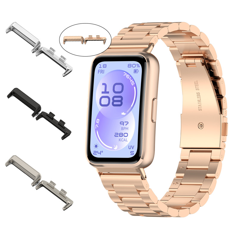 ตัวเชื่อมต่อสแตนเลสสําหรับการเชื่อมต่อ Huawei Band 11 / 11 Pro Band Link สําหรับสมาร์ทวอทช์ Huawei Band 11 / 11 Pro (ใช้แทนกันด้วยสายนาฬิกา 18 มม.)