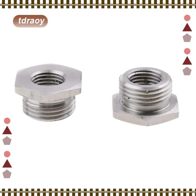 [tdraoy] 2x Stainless ลด O2 Sensor Port Bungs Plug Adapters 18mm-12mm สําหรับ Harley