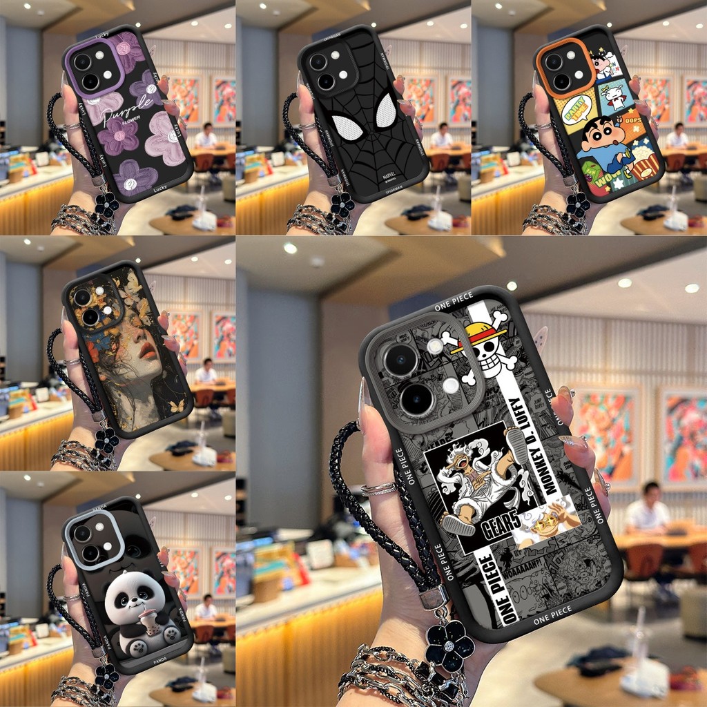 เคสสําหรับ VIVO Y31d เคสโทรศัพท์ซิลิโคนอ่อนนุ่มเทรนด์ภาพสีดํา TYHS