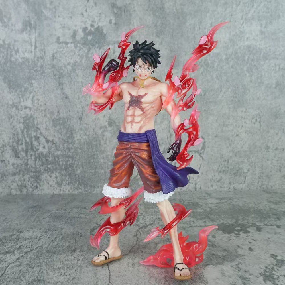 One Piece อะนิเมะ Hand-Made Sakura Luffy สองมิติอินเทรนด์เล่นเปลวไฟ Luffy ชุดเครื่องประดับอินเทรนด์ 