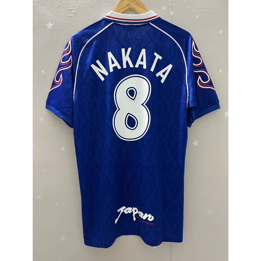 เสื้อฟุตบอลญี่ปุ่น retro 1998 NAKATA NAKAYAMA พร้อมบริการกำหนดเอง