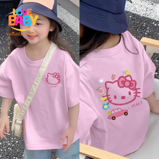 COD lo9  ชุดตรุษจีนครอบครัว เสื้อคิตตี้ เสื้อยืดแขนสั้น ลายก…