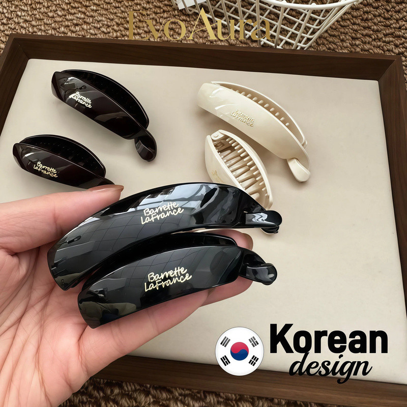 [พร้อมส่ง] EvoAura กิ๊บกล้วยเกาหลี รุ่นอัพเกรดหนาพิเศษ มัดผมม้าตั้งสวย มีซี่หวีกันลื่น