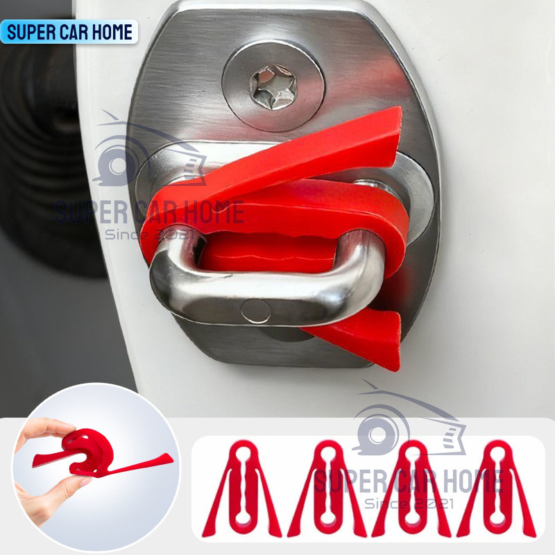 4 ชิ้นอัพเกรด Mitsubishi รถประตู Shock-absorbing บัฟเฟอร์รถล็อค Protector เสียง Damper อุปกรณ์เสริมส