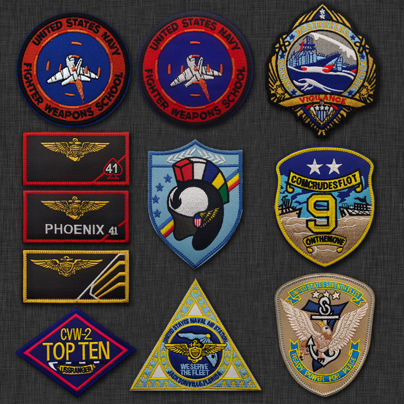 Spot Goods#Aviation series embroidered patch badge for outdoor tactical backpacks, morale badge, emb