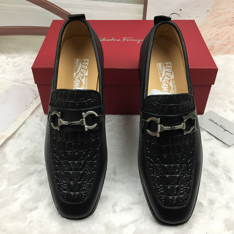 YAKG Ferra**mo 2024New Summer Formal Leather Shoes for Men, Oxford British Style, Breathable, for We