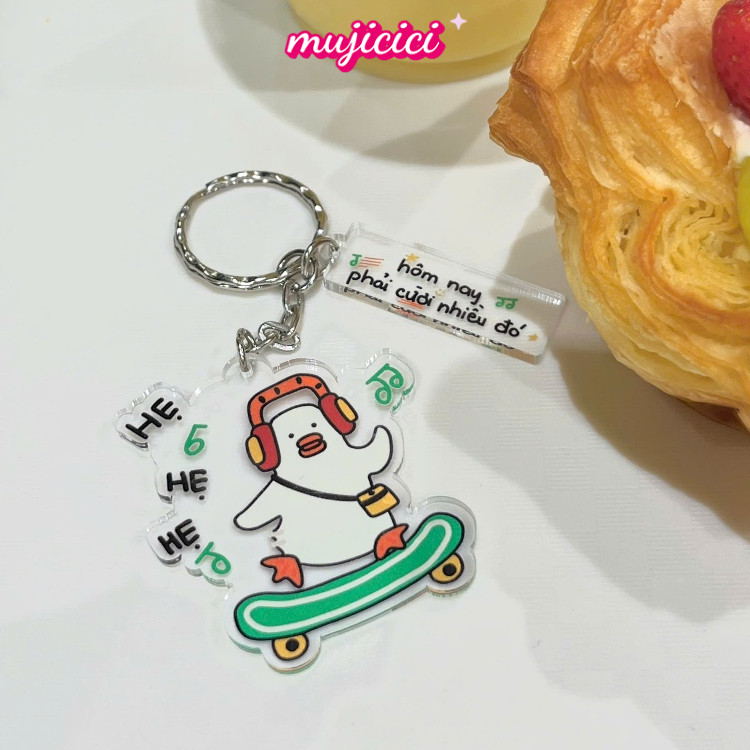 GIFT MESSAGE KEYCHAIN - NARROW - TODAY MUST HAVE A LOT OF SMILE - NORMAL SHOP