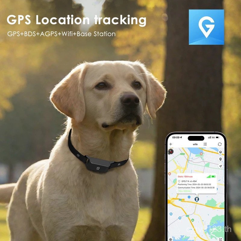 กันน้ํา 4G SIM GPS Locator สแตนด์บายนาน Anti-los Tracker คอตําแหน่งแบบเรียลไทม์สําหรับสุนัข JHVY