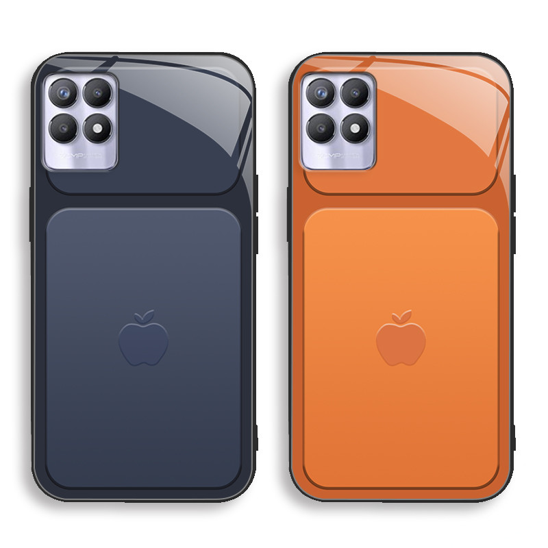 เข้ากันได้กับ [Realme 8i 4g และ Realme Narzo 50 4g] เคสโทรศัพท์แก้วซิลิโคน HD-Tech Minimalist ประณีต