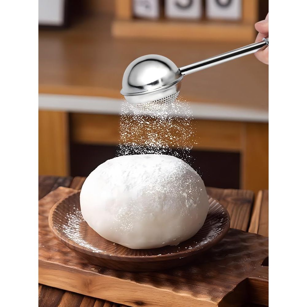 1แพ็คSugarShakerSifterDuster,StainlessSteelBaakersDustingWandforPowderedSugar,Flour,Spice,One-Oprati