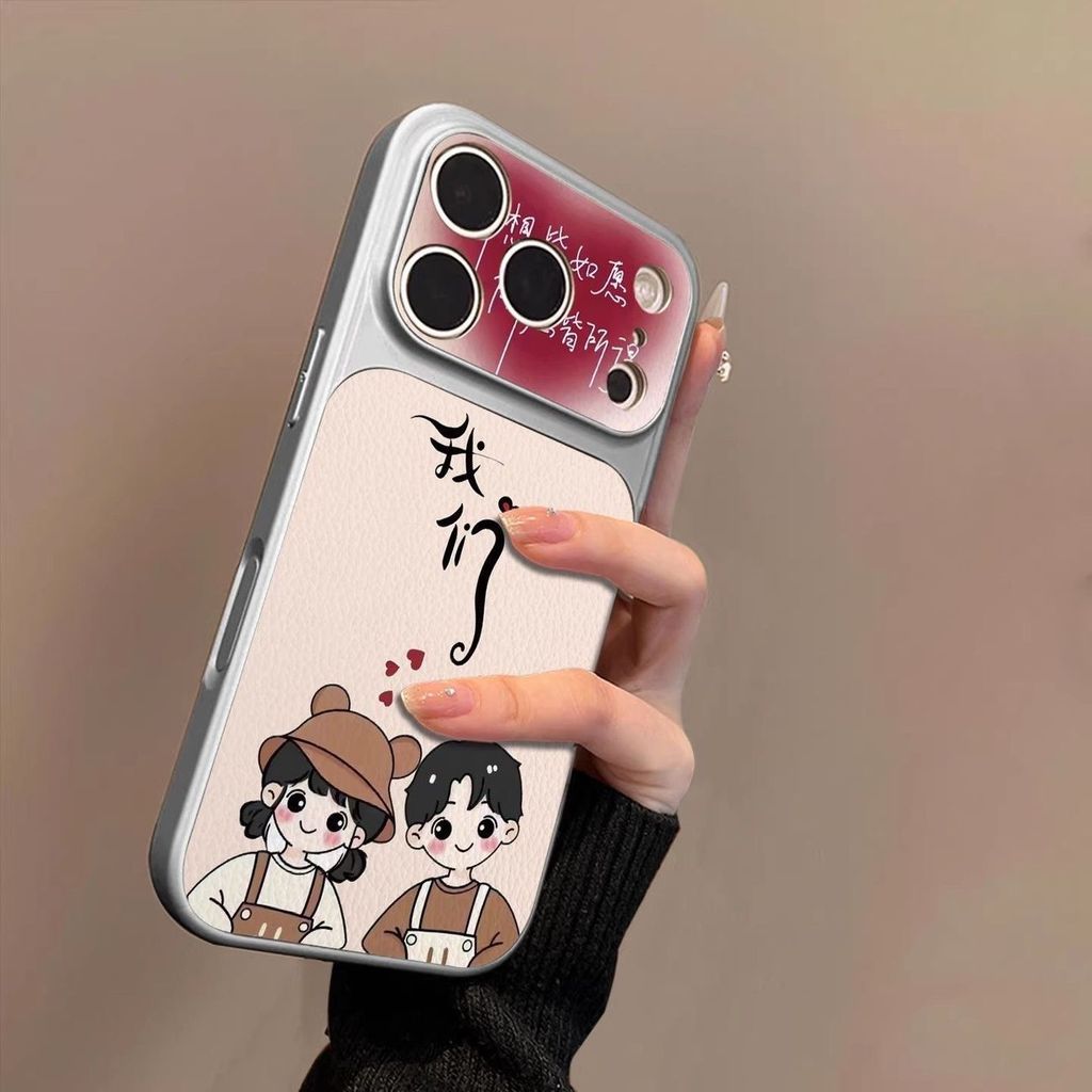 กรอบไฟฟ้าหนังหรูหรา Hard All Wishes คู่ผู้ชายผู้หญิง Shock-proof ป้องกันเหมาะสําหรับ iPhone 17 16 15