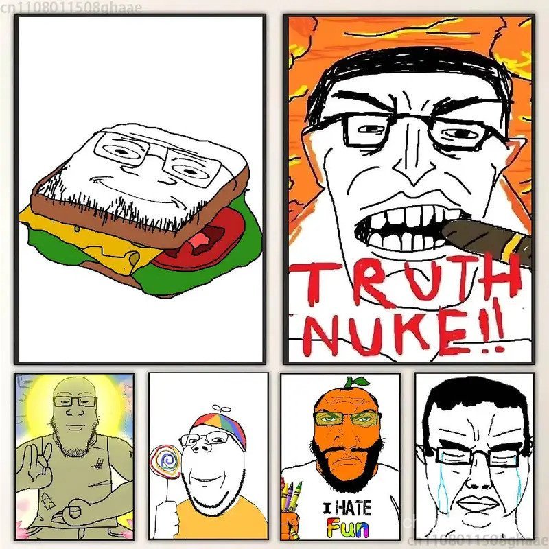 COD Wojak Soyjak Its Over new group โปสเตอร์ HD ตกแต่งบ้านผนังห้องนั่งเล่นบาร์ความงามตกแต่งผนังตกแต่